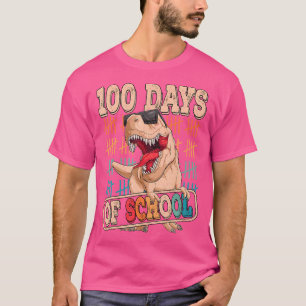 Camiseta 100 Dias De Dinossauro Escolar 100º Dia Da Escola