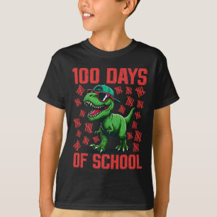 Camiseta 100 Dias De Dinossauro Escolar 100º Dia De Bo Esco