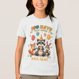 Camiseta 100 dias de diversão de pântano: Festa Bela de Ani