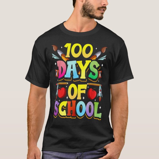 Camiseta 100 Dias De Doces Da Equipe De Cuta Escolar (Frente)
