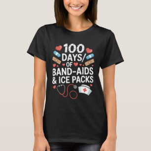 Camiseta 100 Dias De Enfermeira Da Escola Banda De 100 Dias