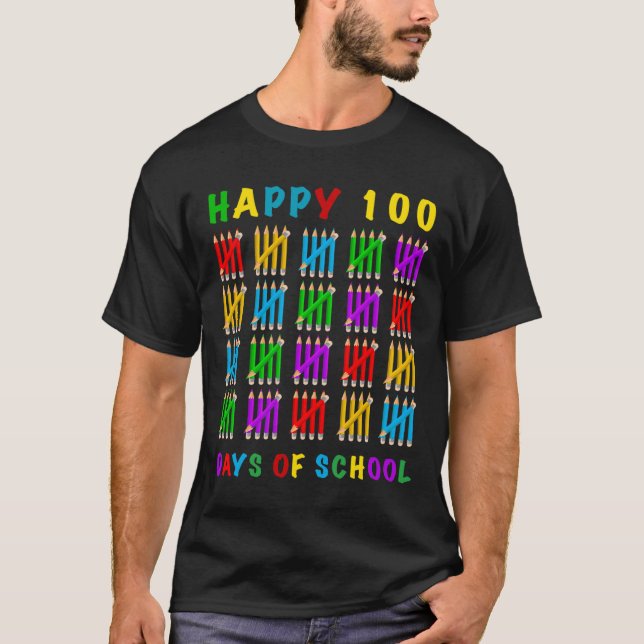 Camiseta 100 Dias De Escola (Frente)