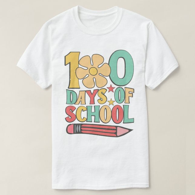 Camiseta 100 dias de escola (Frente do Design)