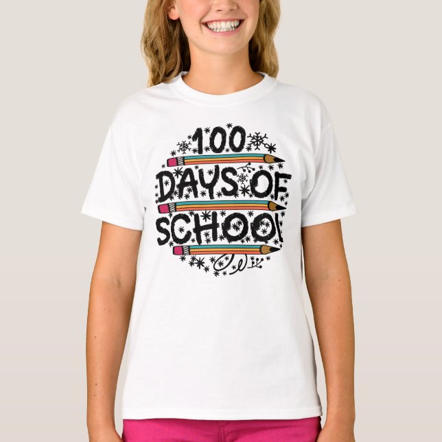 CAMISETA 100 DIAS DE ESCOLA. (Frente)