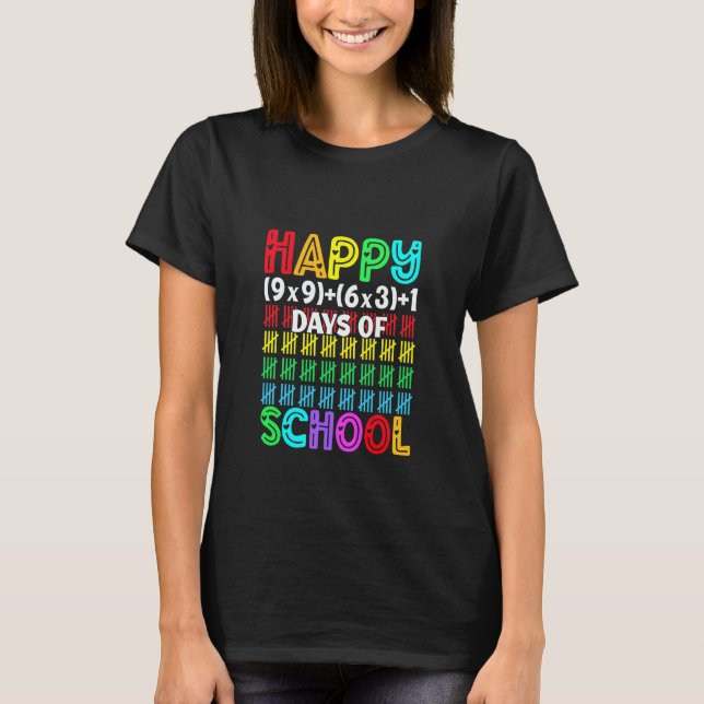 Camiseta 100 dias de escola, 100º dia de escola (Frente)