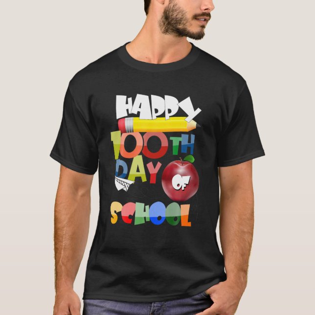 Camiseta 100 Dias De Escola 100.º Dia (Frente)