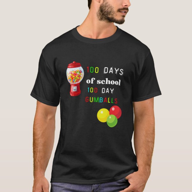 Camiseta 100 dias de escola, 100 dias de aulas (Frente)