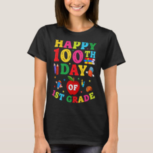 Camiseta 100 dias de escola 1rua crianças Meninas 100
