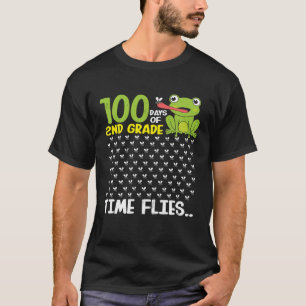 Camiseta 100 Dias de Escola 2ª Série Sapo O Tempo Voaa Meni