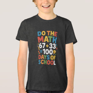 Camiseta 100 Dias de Escola 67 Diversão Matemática
