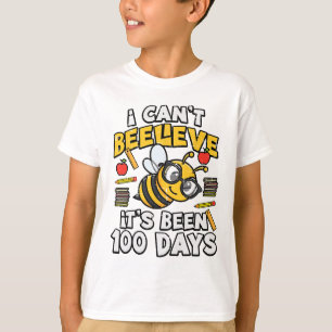 Camiseta 100 Dias De Escola Abelha Engraçado 100º Dia Profe