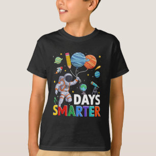 Camiseta 100 Dias de Escola Astronauta Espacial Mais Inteli