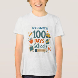 Camiseta 100 dias de escola: Celebrando o aprendizado com d