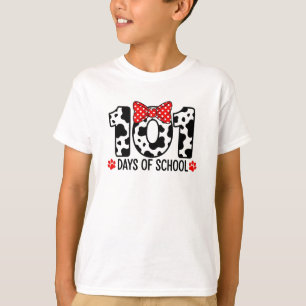 Camiseta 100 Dias de Escola Dalmatian Cão Menino 100º Dia