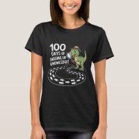 100 Dias de Escola Desenho Animado Divertido T-Rex