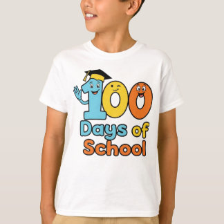 Camiseta 100 Dias de Escola | Divertida Celebração Escolar