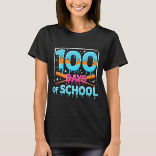 Camiseta 100 Dias De Escola Drip Sorvete Beisebol Para Chá