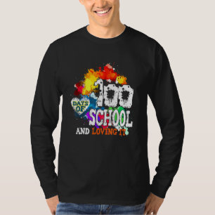 Camiseta 100 Dias De Escola E Adorando-A Menina Do 100º Dia