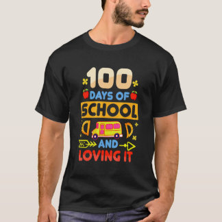 Camiseta 100 Dias De Escola E Adorando Chá De Estudante Eng