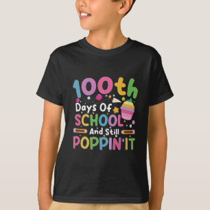 Camiseta 100 Dias De Escola E Ainda Poppin' Garota 