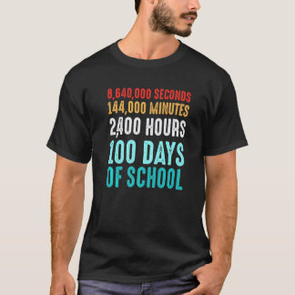Camiseta 100 Dias De Escola Em Seg Min Horas Dias Professor