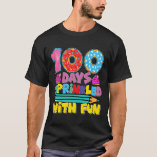Camiseta 100 Dias De Escola Espelhados Com Cupcake Bonito D