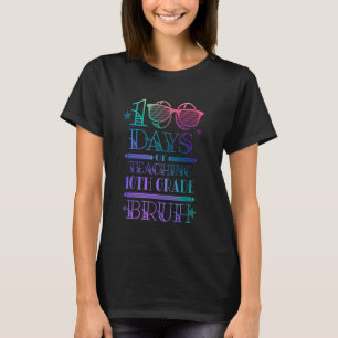 Camiseta 100 Dias de Escola Estudante do Ensino Médio Profe