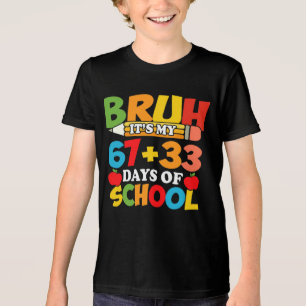 Camiseta 100 Dias de Escola Eu Sobrevivi 6733