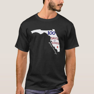 Camiseta 100 dias de escola Florida Polk County  estudante 