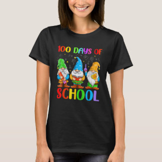 Camiseta 100 Dias De Escola Gnomos Fofos Aprendizado Profes