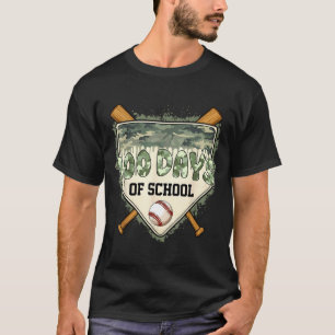 Camiseta 100 Dias De Escola Home Plate Camo Beisebol Drippi