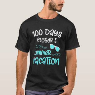 Camiseta 100 Dias De Escola Mais Perto Verão Professor Alun