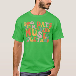Camiseta 100 Dias De Escola Musiceacher amigo engraçado
