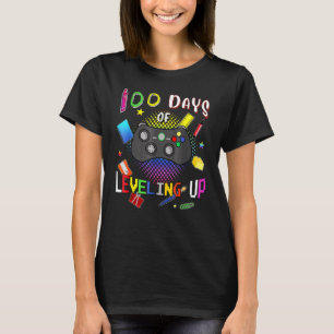 Camiseta 100 Dias De Escola Nivelando Vídeo Gamer 100º D