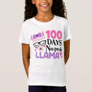 Camiseta 100 dias de escola - No Prob Lama