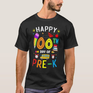 Camiseta 100 Dias de Escola para Crianças da Pré-Escola do