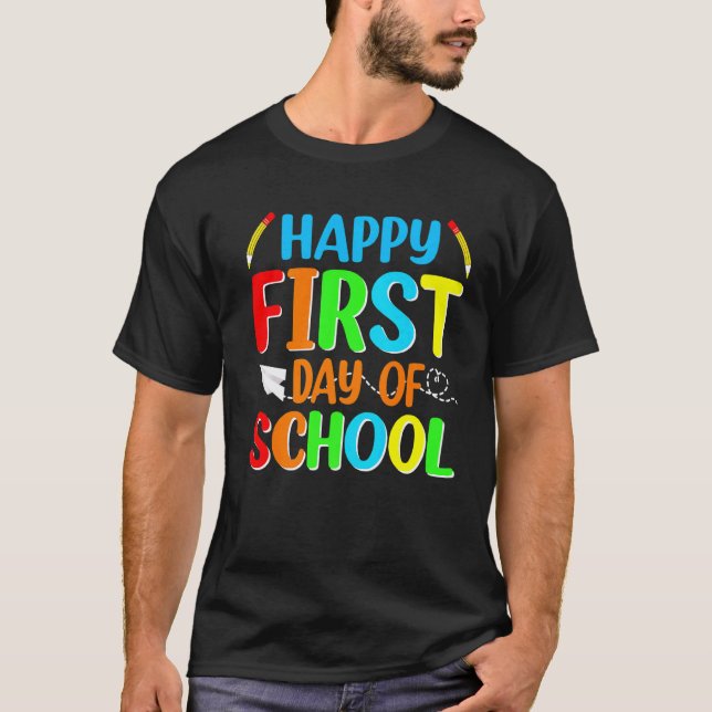 Camiseta 100 Dias De Escola para Crianças e Professores de  (Frente)