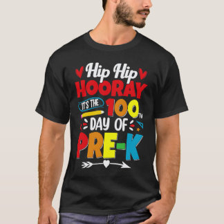 Camiseta 100 Dias De Escola Para Crianças Meninos Pré K Pro