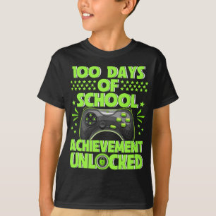 Camiseta 100 Dias De Escola Para Crianças Videos games Garo