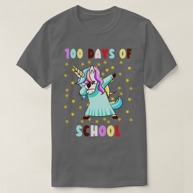 Camiseta 100 Dias De Escola Para Meninas (Frente do Design)