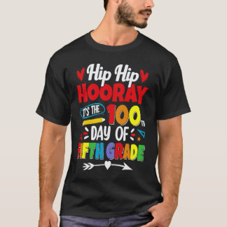 Camiseta 100 Dias De Escola Para Meninos Da Quinta Série En