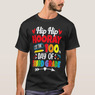 Camiseta 100 Dias De Escola Para Meninos Da Terceira Série