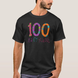 Camiseta 100 Dias De Escola Para Meninos Meninas Professor