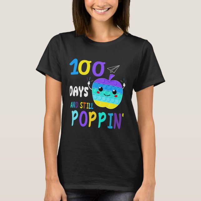 Camiseta 100 Dias De Escola Para Popit Fidget Amantes Gi (Frente)