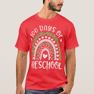 Camiseta 100 dias de escola para professor de pré-escola Ra