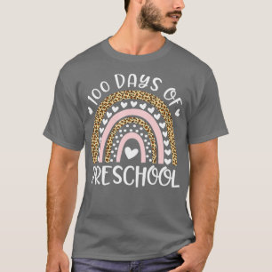 Camiseta 100 dias de escola para professor de pré-escola Ra