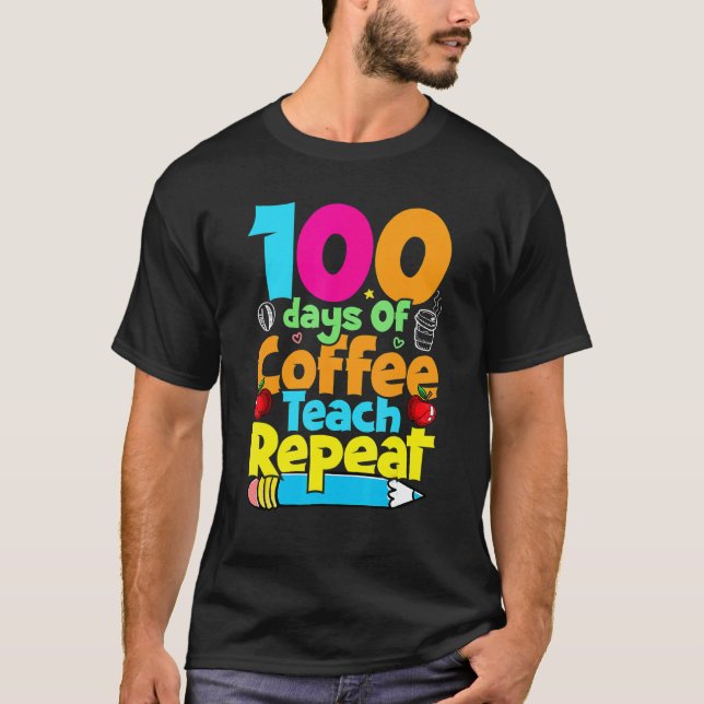 Camiseta 100 Dias De Escola Para Professores Aluno Que Amam (Frente)