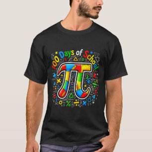 Camiseta 100 Dias De Escola Pi Matemática Drip Engraçado 10