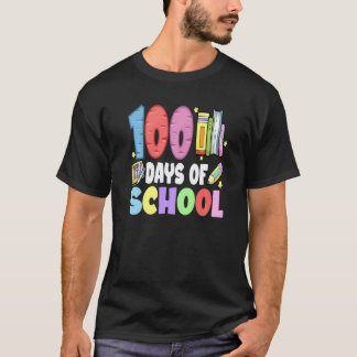 Camiseta 100 Dias de Escola Professor Aluno ou Criança 100º