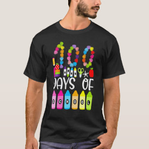 Camiseta 100 Dias De Escola Professor Alunos Crianças 100º